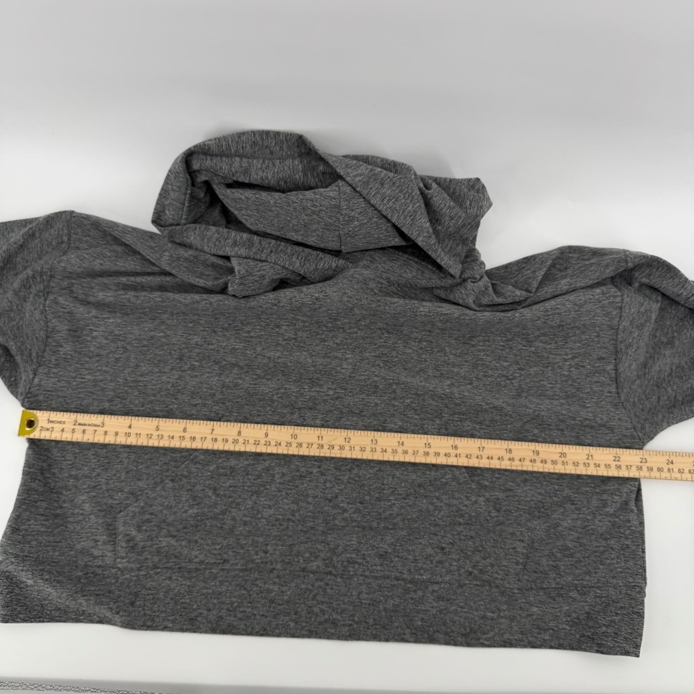 Fabletics Hoodie Womens Small Charcoal Grey Heathered Crop Pullover FT5838-R - Picture 7 of 9